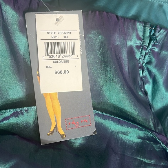 NWT, Ruby róż strapless iridescent cocktail dress, Sz 7 - Picture 5 of 5